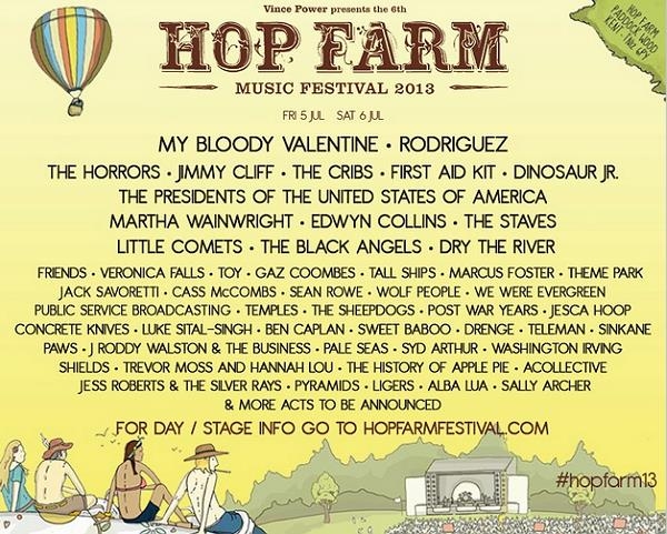 My Bloody Valentine And Rodriguez To Headline Hop Farm Festival 2013 Plus Many More Acts Announced