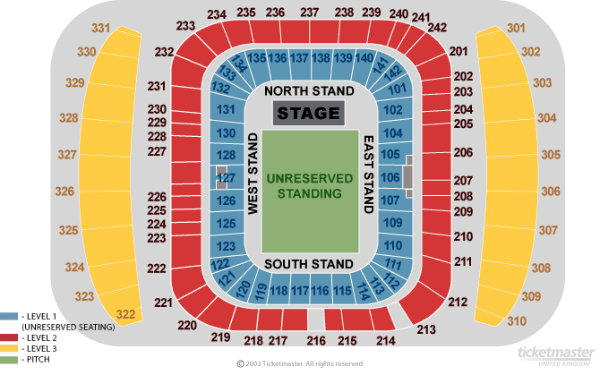 Etihad Stadium Manchester Seating Chart